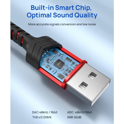 Προσαρμογέας ακουστικών USB-A σε 3,5 mm TRRS 2