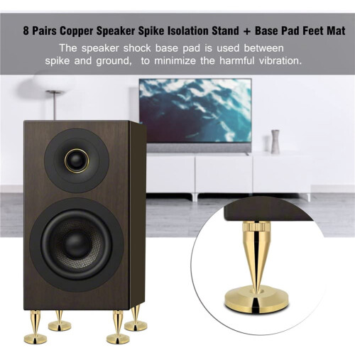 Speaker Spike Pad Kit Pure Copper 8 Pairs 1