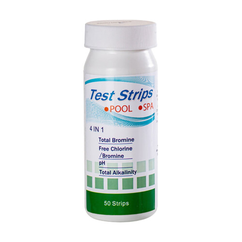 Teststrimler til spabad, 4-i-1, 50 stk. til pH, klor, 1