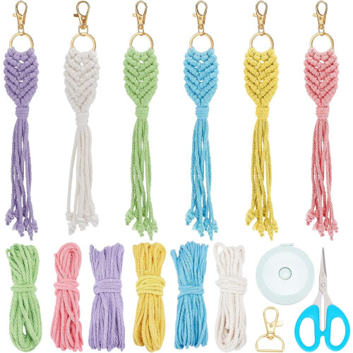 Tacar Eochairshlabhra Eireaball Éisc Macrame do Dhaoine Fásta6 Thacar 1