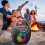 Enceinte Bluetooth sans fil avec éclairage LED coloré et 2