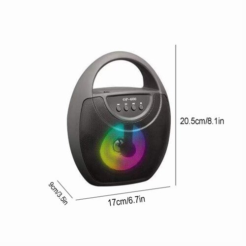 Enceinte Bluetooth sans fil avec éclairage LED coloré et 2