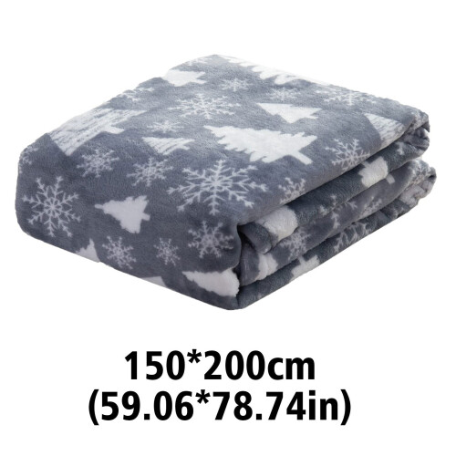 Christmas Beige Throw Blanket for Bed Sofa Camping 2