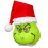 Grinch kerstslinger met beweegbare pluche poten 2