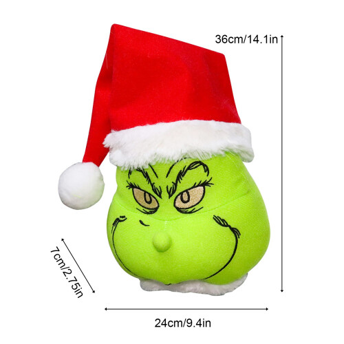 Grinch kerstslinger met beweegbare pluche poten 2