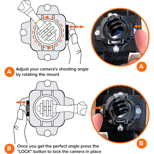 Supporto da polso per GoPro Hero10-3+, Akaso, Yi, SJCAM 2