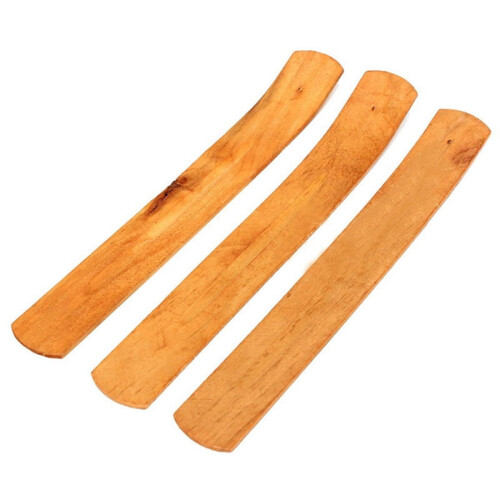 Queimador de incenso de madeira natural lisa de 25 cm (10 polegadas), 1 peça. 2
