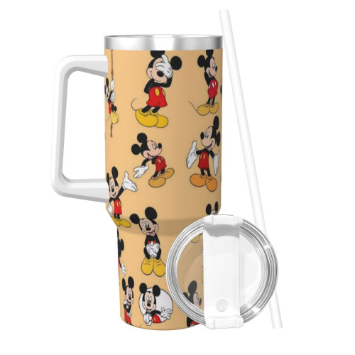 Mickey Mouse 40oz rustfrit stålkrus med hank og 1