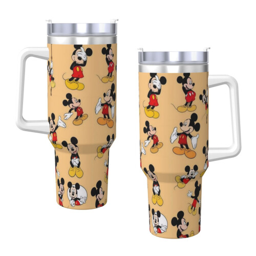 Mickey Mouse 40oz rustfrit stålkrus med hank og 2