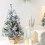 Mini flocked artificial Christmas tree 6-inch desktop 1