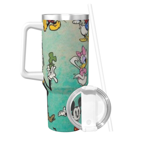 Ποτήρι Mickey Mouse από ανοξείδωτο ατσάλι 40oz με λαβή και 1