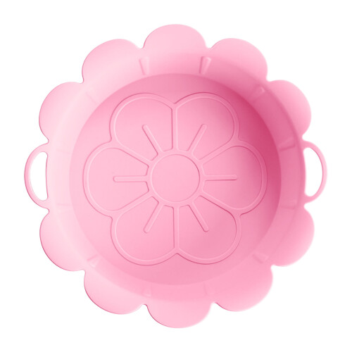 Plaque de cuisson réutilisable en forme de fleur rose pour friteuse à air chaud 1