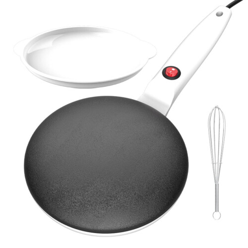 Yakbaofuo crepe maker 8-inch nonstick portable griddle
