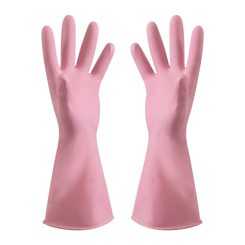 Reusable dishwashing gloves thick rubber non-slip 1 pair 1