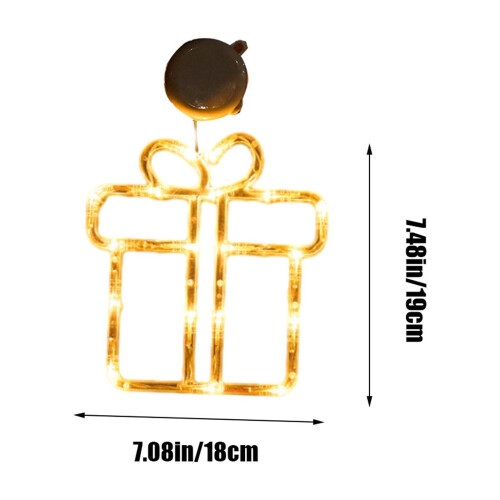 LED Christmas Window Lights with Suction Cup – Warm 2