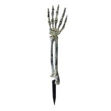Decorațiuni de Halloween pentru curte cu cranii, brațe de schelet realiste