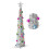 Artificial Christmas Tree 5FT Silver Tinsel with 50 LED 1