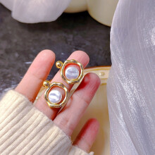 S925 Silver Pearl Stud Earrings Simple Retro Design