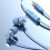 Jacenvly gaming headset in-ear subwoofer wired with mic blue 6