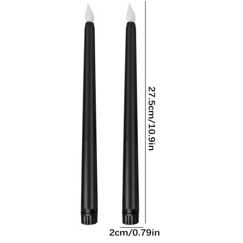 Black flameless LED candles decorative 2-pack 1