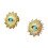 Turquoise devil's eye stud earrings in 925 silver 1