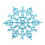 Light Blue Glitter Snowflake Ornaments 6PCS 3.9 inch 1