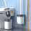 Toilet Cleaner Brush with Long Handle White 4
