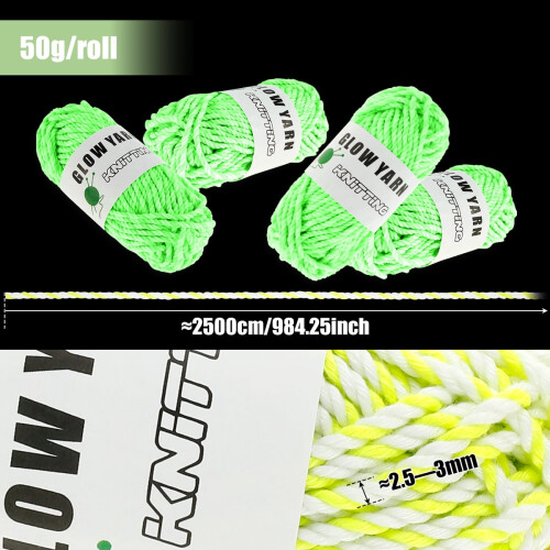 Selvlysende garn polyester 4 ruller 27 meter 2