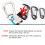 Drift Hook Spring Anti-Lost Rope Double End Diving Hook with Spiral Coil Lanyard Scuba Current  Hook 6