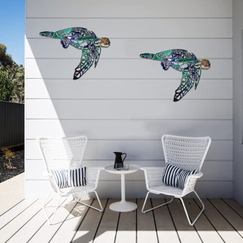 Sea Turtle Wall Decor Ocean Theme Art for Home Office 2