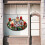 Kerstdecoratie sticker met de Kerstman (1 stuk) 5