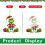 Grinch kersthanger van acryl, 2D platte decoratie 3
