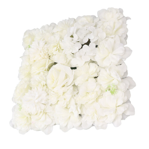 Painel de parede com flores artificiais de rosas de seda, 38 x 38 cm (15 x 15 polegadas) 2
