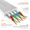 Cat8 Ethernet-kabel hvit 15 m 40 Gbps skjermet solid kjerne 5