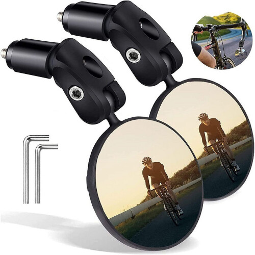 Espelho retrovisor para bicicleta ajustável de grande angular (1 ou 2 peças) 1