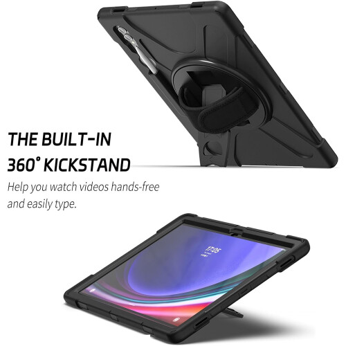 Stötsäkert stativfodral för Samsung Galaxy Tab S9/S8Ultra 2