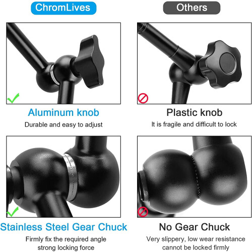 Βραχίονας στήριξης κάμερας με Super Clamp11 ιντσών1/4" 3/8" σπείρωμα 2
