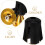 Styrpluggar i aluminiumlegering, guld, 2 st 6