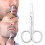 Tesoura de cabelo masculina para aparar barba e pelos do nariz. 7
