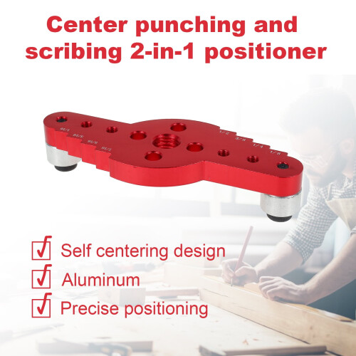 Κιτ αυτοκεντραρίσματος Grusce Scriber Dowel Jig από κράμα αλουμινίου 2