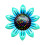 Décoration murale en fer forgé Fleur pour intérieur et extérieur 2