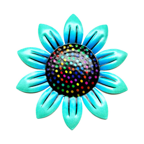 Décoration murale en fer forgé Fleur pour intérieur et extérieur 1