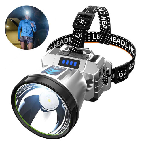 Vandretureforlygte LED genopladelig lys 2