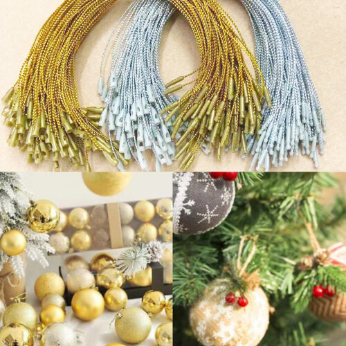 Corde decorative dorate e argentate per Natale, 200 pezzi 2
