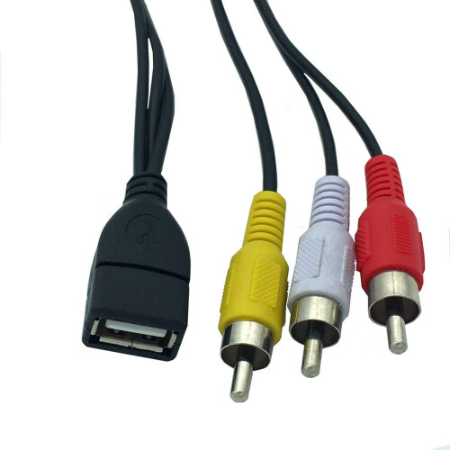 USB A vrouwelijk naar 3RCA AV-kabel 5ft 1