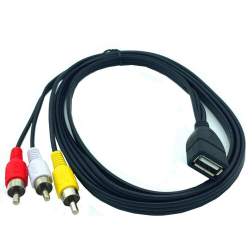 USB A vrouwelijk naar 3RCA AV-kabel 5ft 2