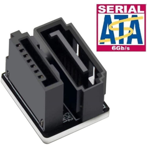 Adaptador SATA de 7 pines hembra a macho en ángulo recto 2