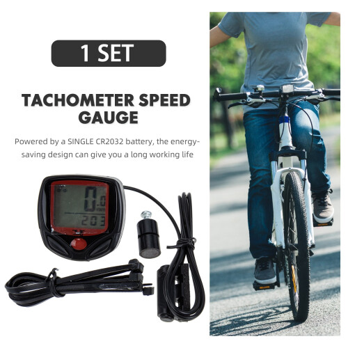 Draadloze fietssnelheidsmeter/fietscomputer rood 1