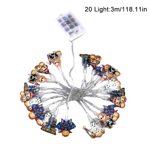 Halloween pumpkin string lights orange red 10 ft 2