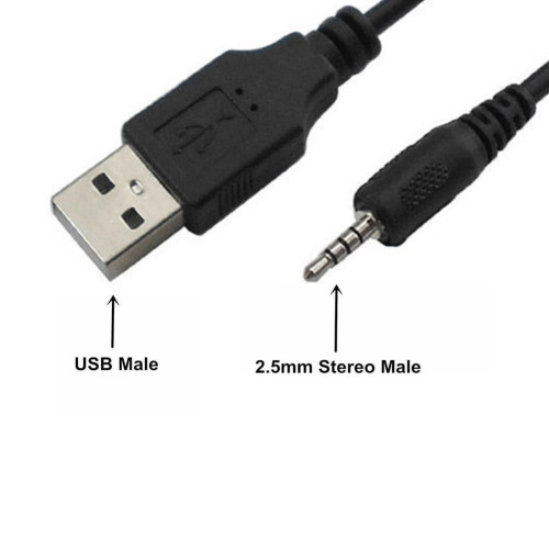 USB - 2,5 mm-es apa fejhallgató kábel 1